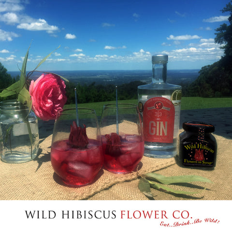 Wild Hibiscus and Rose Gin cocktail