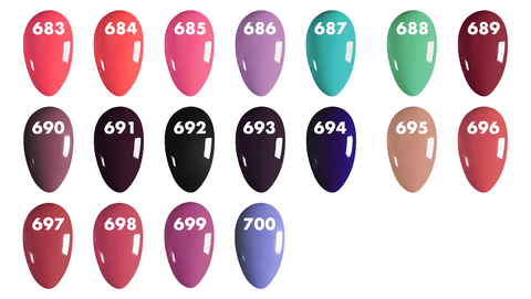 O2M Breathable Nail Enamel Swatches