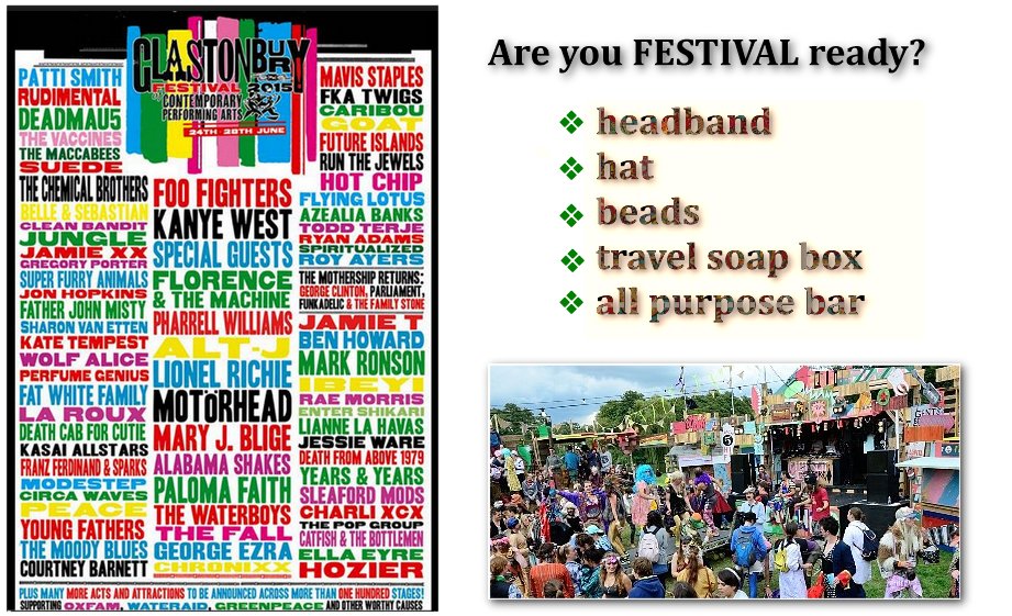 Q? Are you FESTIVAL ready?