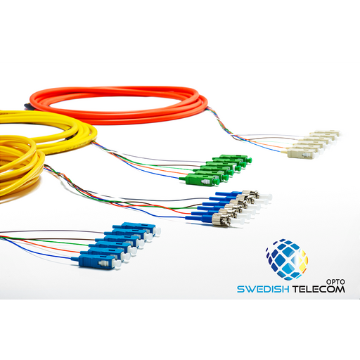 Customized 4 Fibers LC/SC/FC/ST OM1/OM2 Multimode Indoor Tight-Buffered Multi-Fiber Breakout Cable