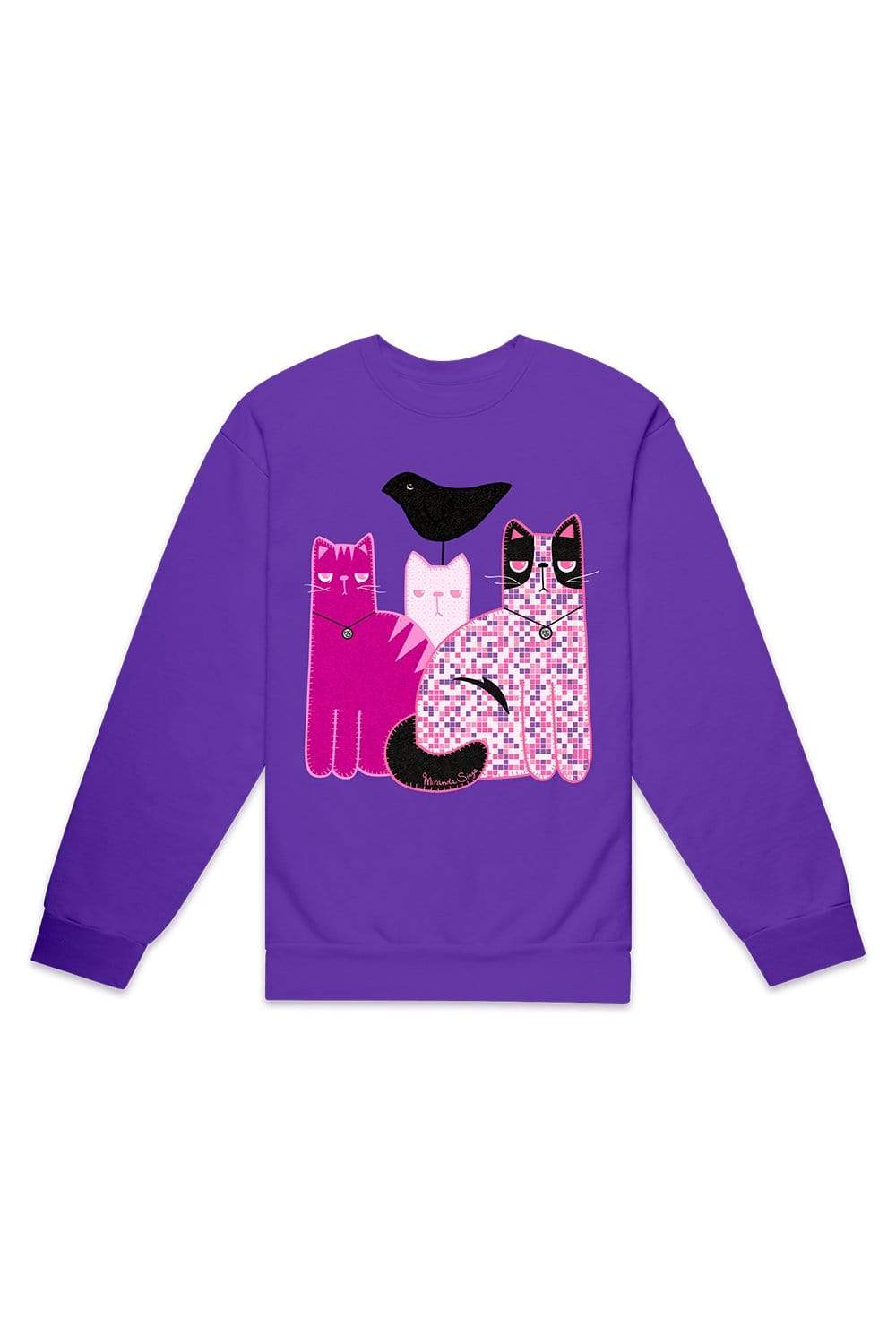 purple cat sweatshirt