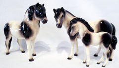 Hagen Renaker Pinto Ponies Wranger, maydee and Rascal