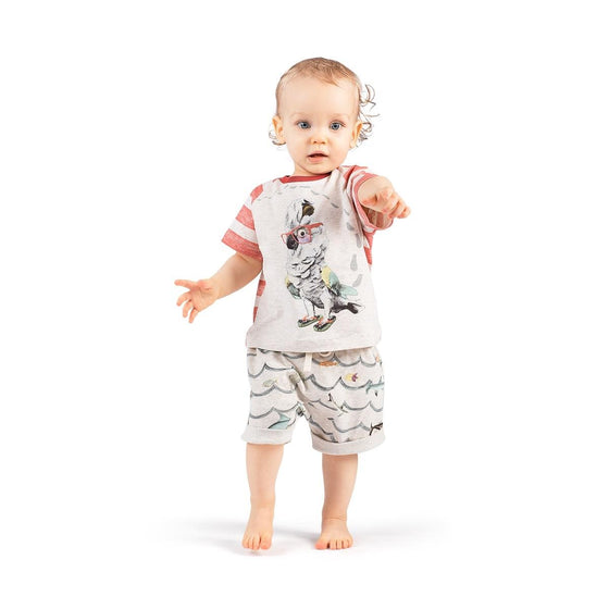 Little Wings French Terry Shorts Animal Wave