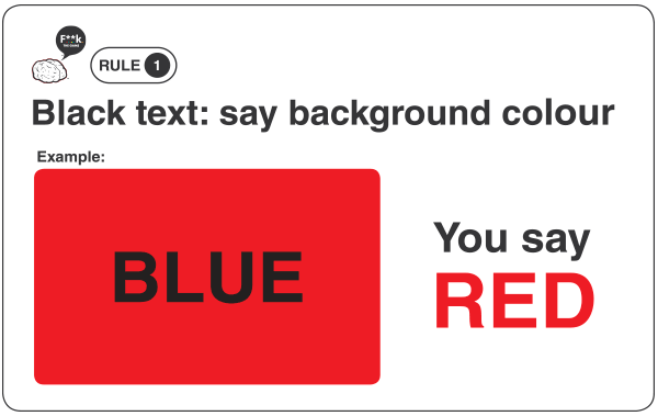 Rule1-Black text-Say background colour