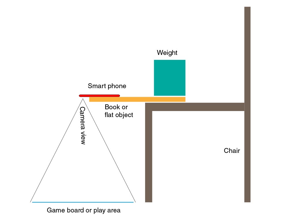 board games online setup holding your smartphone