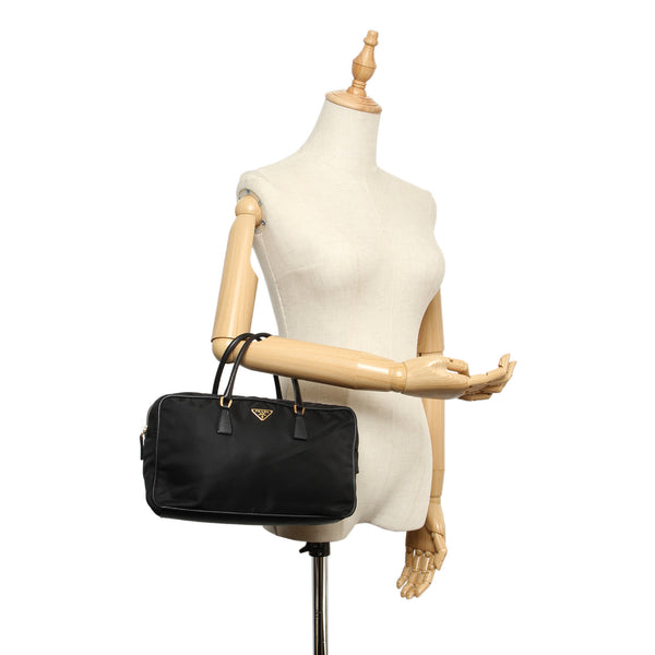 Black Prada Tessuto Handbag Bag – Designer Revival