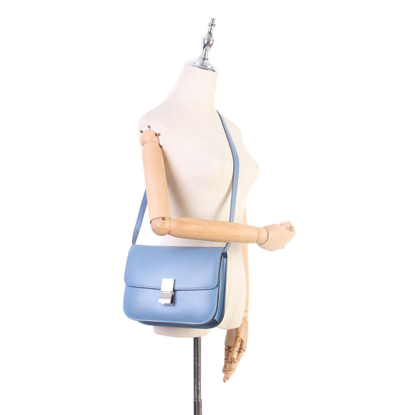 CELINE Shoulder Bag 165113ETA 07IN trio leather blue Women Used