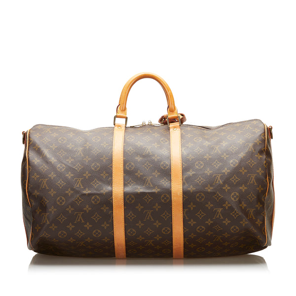 Louis Vuitton Keepall Monogram Bandouliere 50 Black in Taurillon Leather  with Black Orange - US