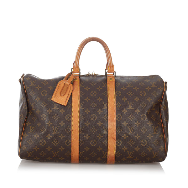 Pre-owned Louis Vuitton Keepall Bandouliere Monogram Outdoor 45