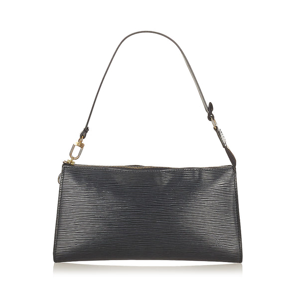 Louis Vuitton Black Epi Leather Pochette Handbag