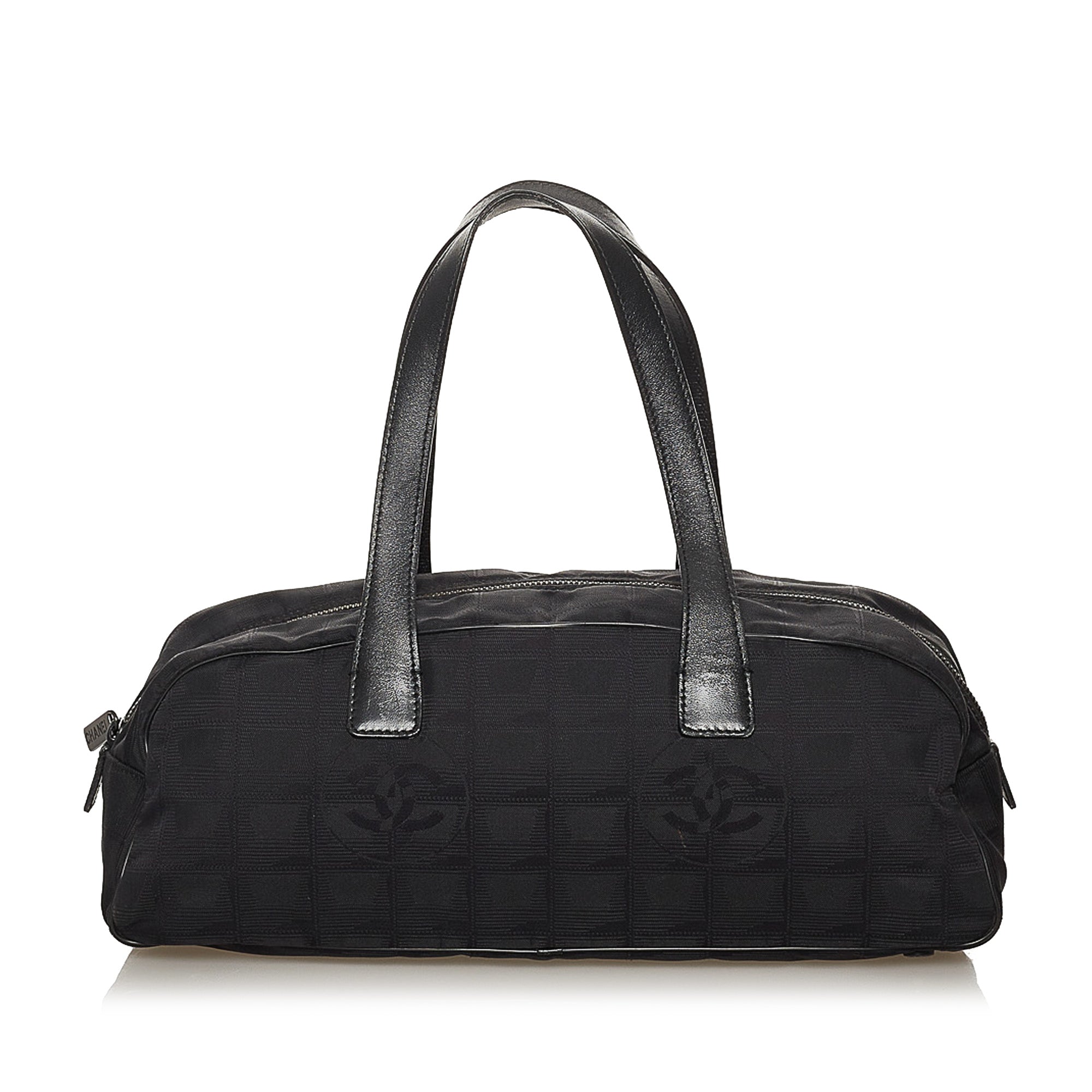 Chanel Chanel New Travel Line Black Quilted Nylon Shoulder Flap Bag