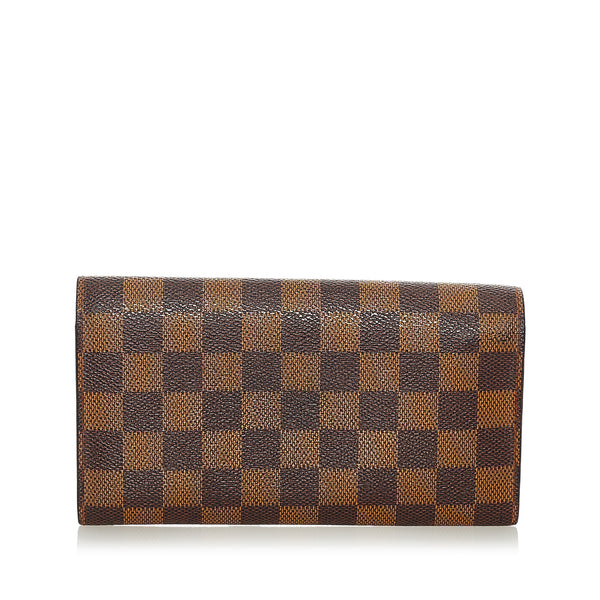 LOUIS VUITTON Zippy XL Damier Ebene Wallet Brown