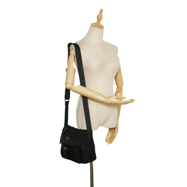 100% Authentic Prada Vitello Shine 2 Way Crossbody Messenger Shoulder Bag  Purse