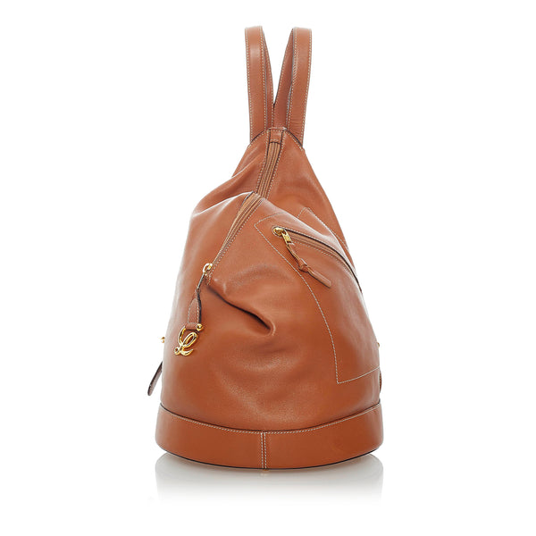 Loewe Pre-owned Raffia Balloon Bucket Bag - Brown