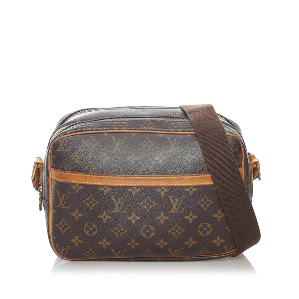 RvceShops Revival, Brown Louis Vuitton Monogram Reporter PM Crossbody Bag