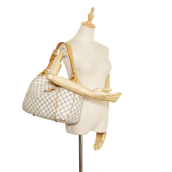 Louis Vuitton 2009 Pre-owned Damier Azur Galliera PM Shoulder Bag - White