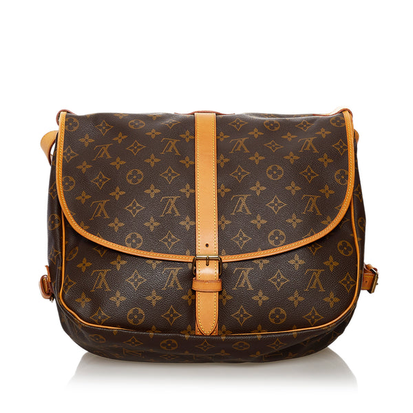 maleta flexible louis vuitton pegase en lona monogram y cuero natural