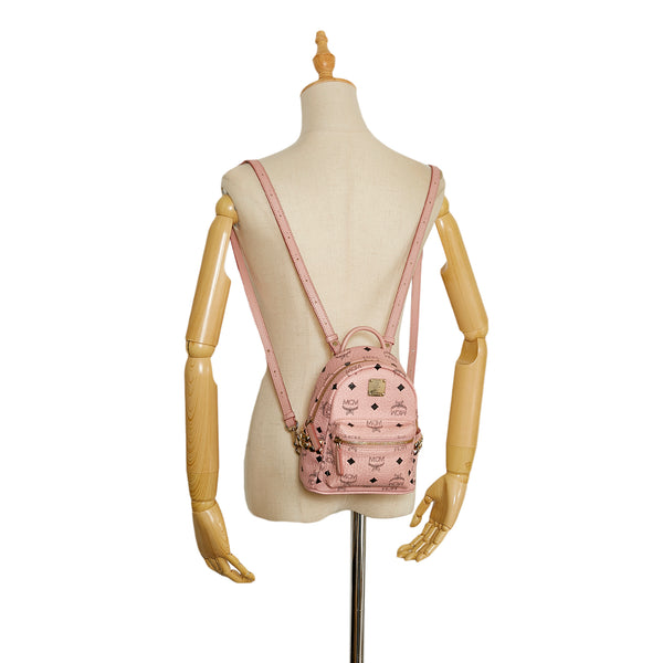 X-Mini Stark Bebe Boo Side Studs Backpack in Visetos Pink