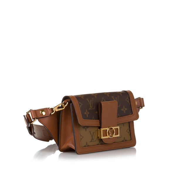 Dauphine belt bag leather mini bag Louis Vuitton Brown in Leather