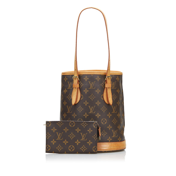Louis Vuitton Petit Bucket Bag Monogram Canvas Brown