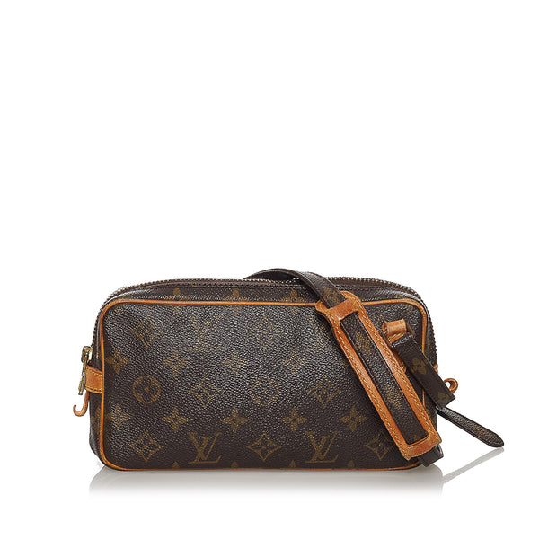 maleta louis vuitton satellite en lona monogram marron y cuero