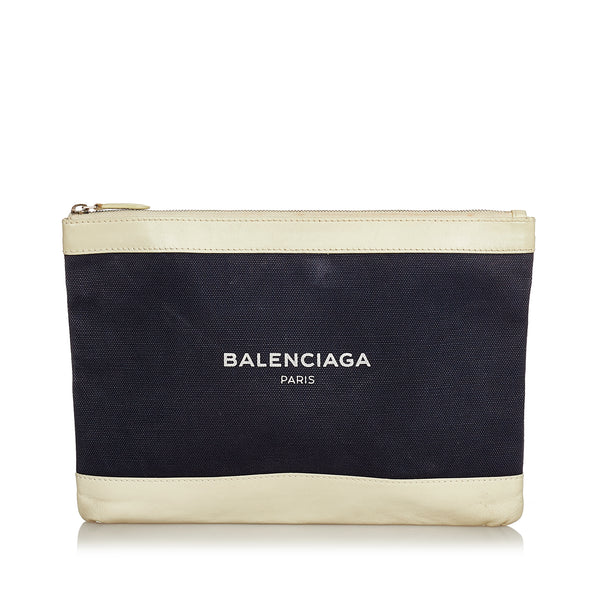 balenciaga canvas clutch