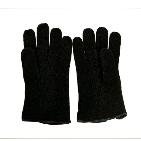 Black Fendi Wool Gloves – Revival