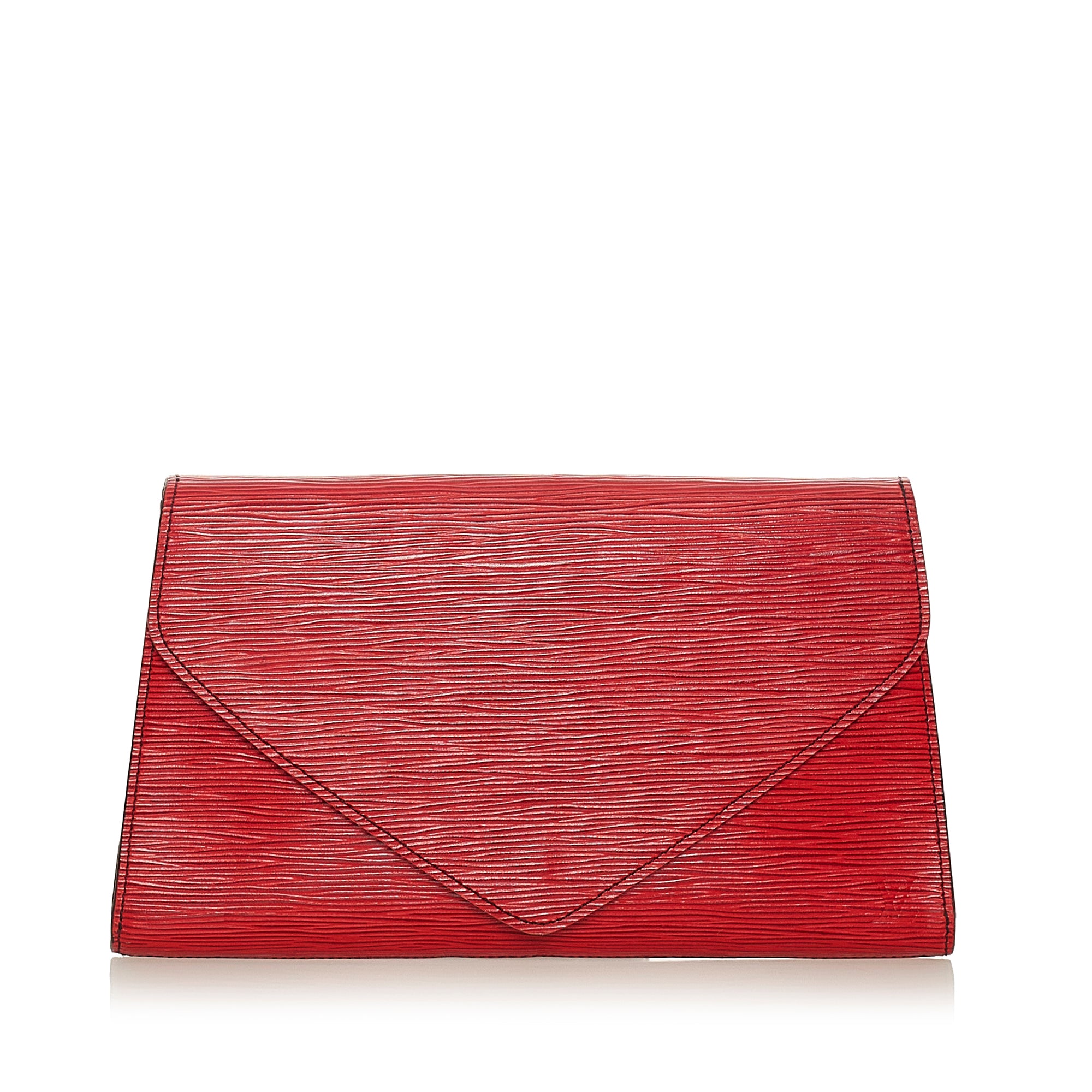 Red Louis Vuitton Epi Art Deco Clutch Bag