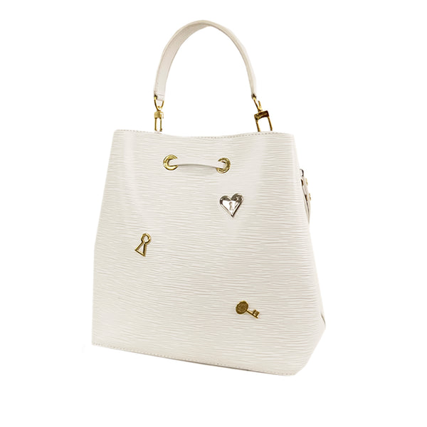 Louis Vuitton White Epi Leather Lovelock NeoNoe MM Bag Louis Vuitton