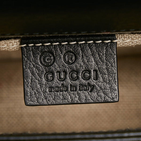 Borsa Gucci interlocking in pelle nera