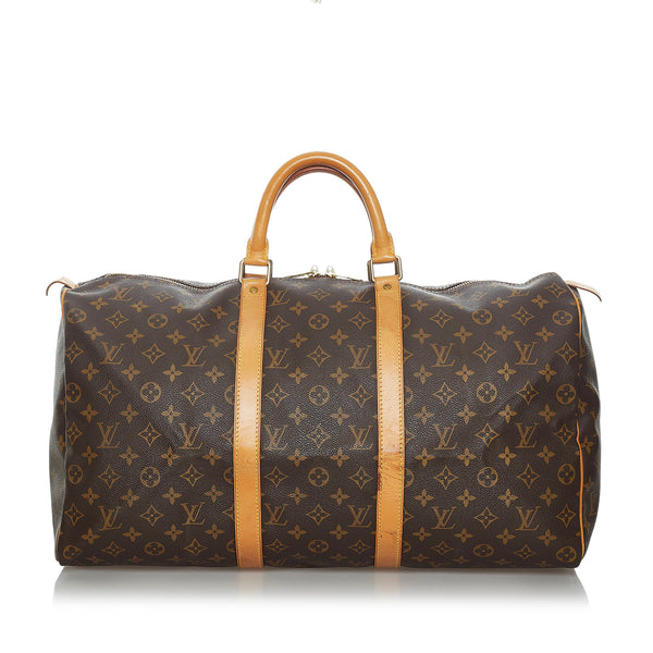 Louis Vuitton Silver Monogram Mirror Keepall 50 Bandouliere For