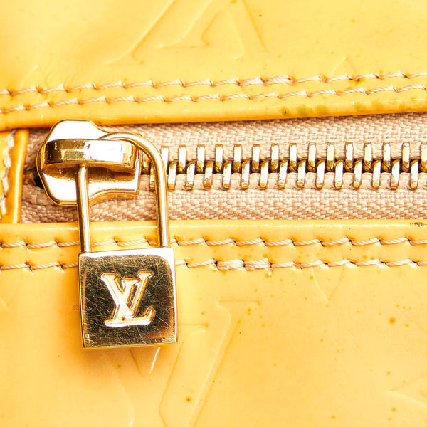 Authentic Louis Vuitton Yellow Vernis Bedford Papillon Shoulder Bag + Dust  Bag