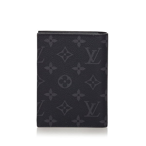 Pre-owned Authentic Louis Vuitton LV Long Wallet Pochette Passeport Browns  Monogram