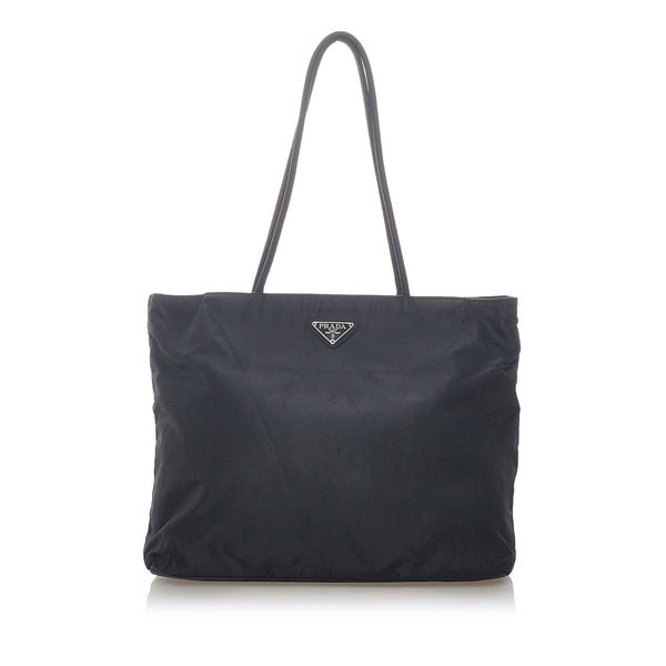 Prada Black Nylon Tessuto Small Boston Bag