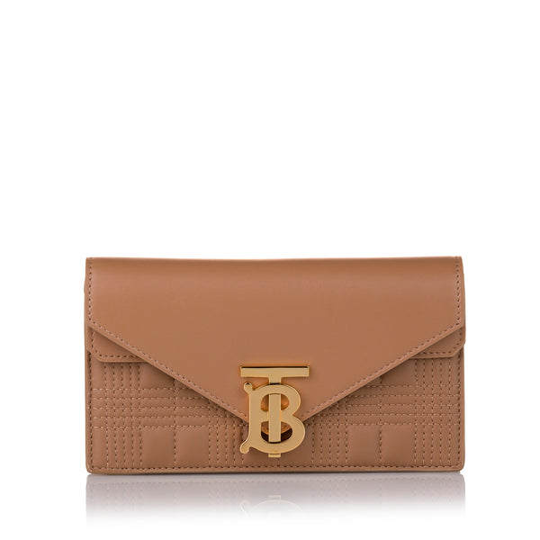 Burberry Tb Quilted Leather Envelope Belt Bag In Black