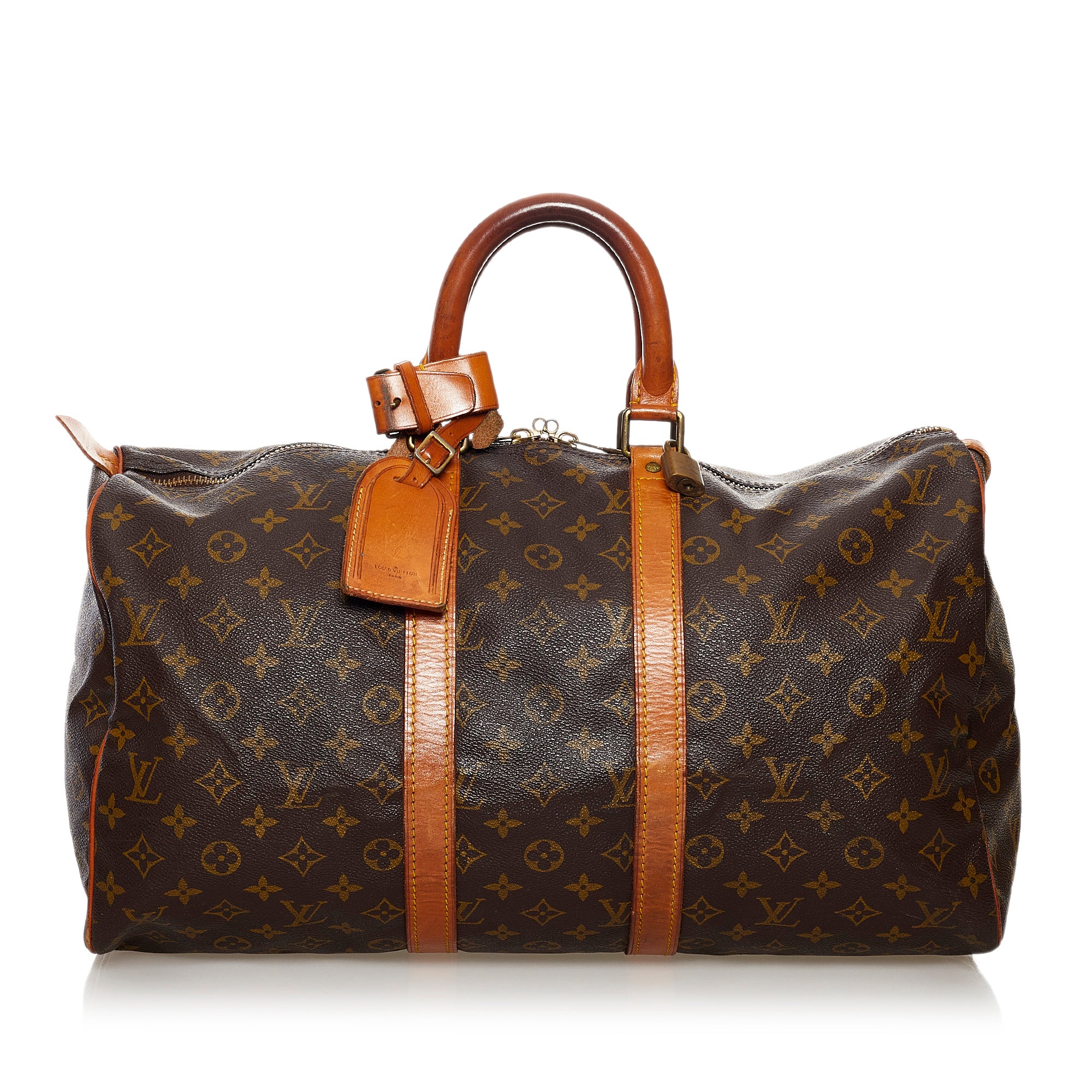 Louis Vuitton Keepall Bandouliere 50 with matted black and orange