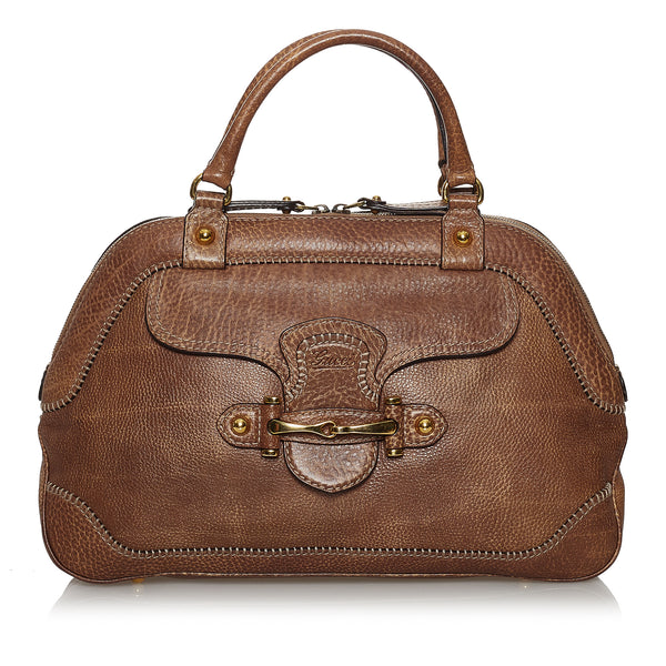 Brown Gucci New Pelham Leather Handbag – Designer Revival