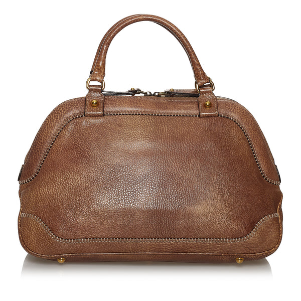 Brown Gucci New Pelham Leather Handbag – Designer Revival