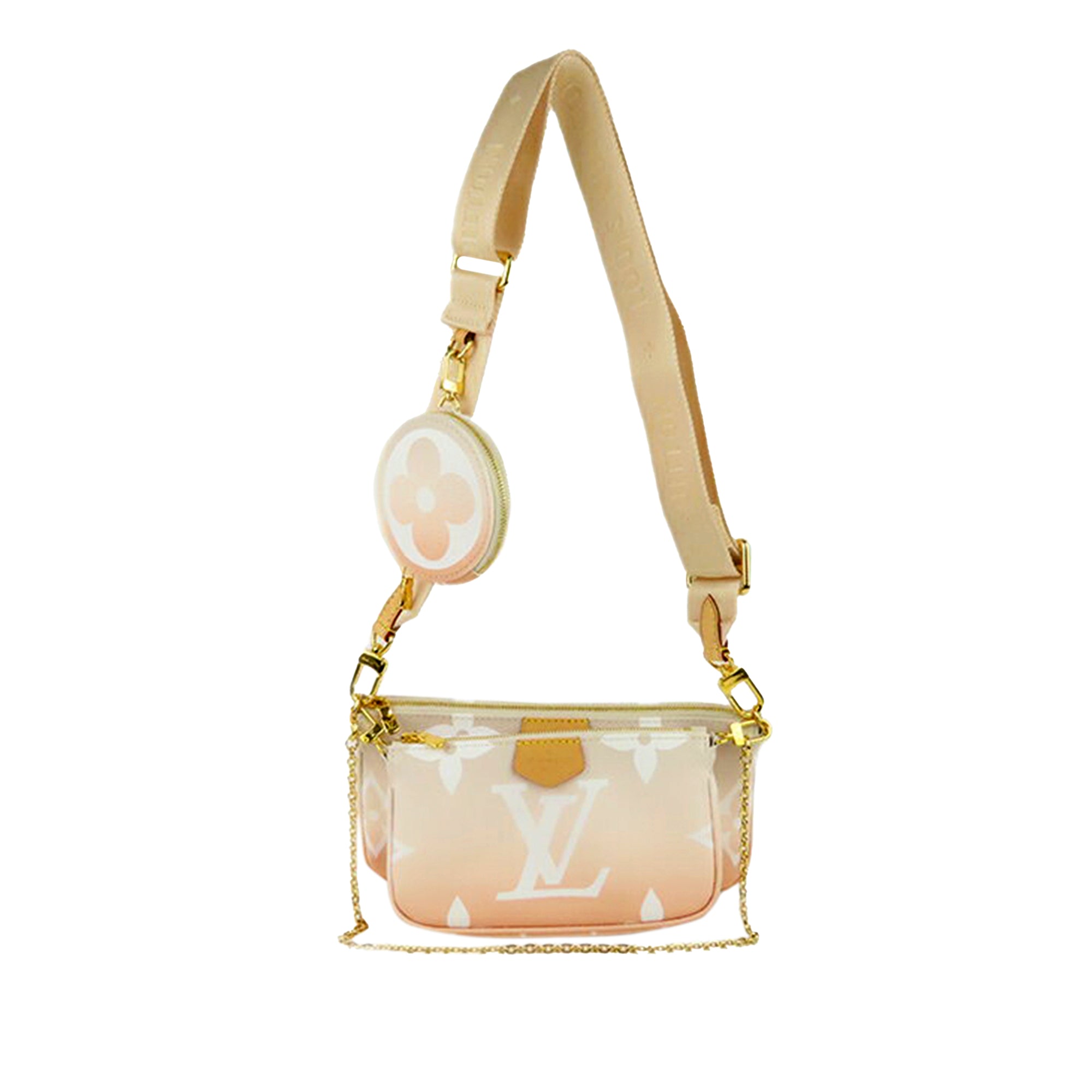 Pochette accessoire leather handbag Louis Vuitton Beige in Leather