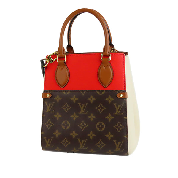 Louis Vuitton Vintage - Monogram Fold Tote PM Bag - Brown Red