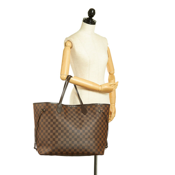 Louis Vuitton Neverfull GM Damier Ebene Tote Handbag