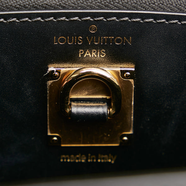 Louis Vuitton Black Leather and Damier Tressage City Steamer PM