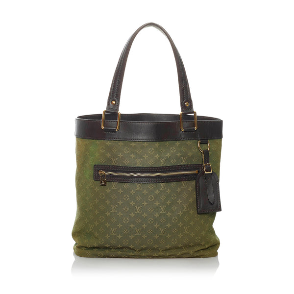 Green Louis Vuitton Monogram Mini Lin Lucille PM Handbag