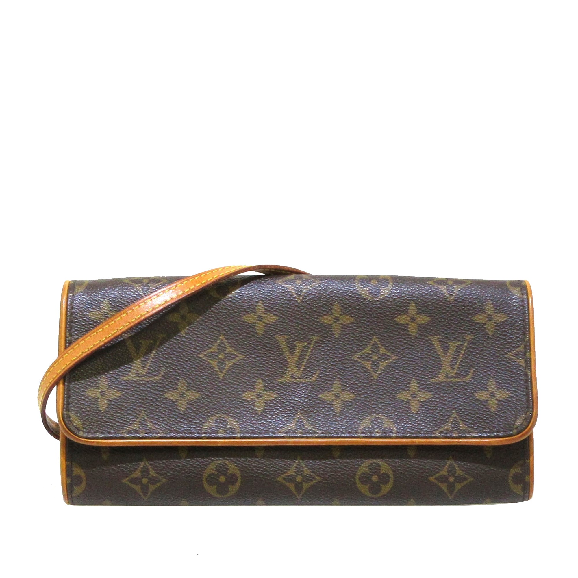 Brown Louis Vuitton Monogram Cherry Pochette Cles Coin Pouch