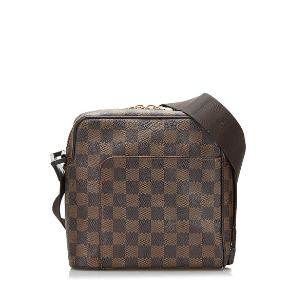 Pre-owned Louis Vuitton Olav Damier Ebene mm Brown Crossbody Bag