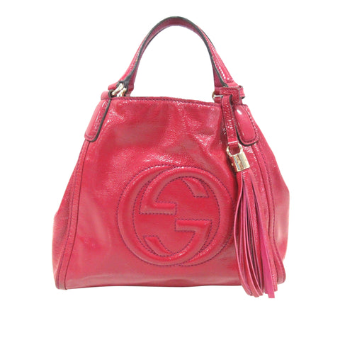 gucci soho patent leather shoulder bag