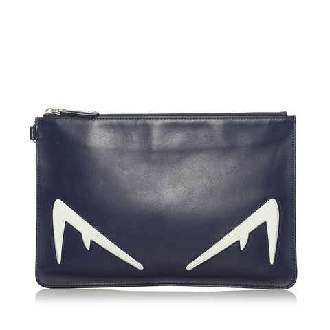 fendi blue clutch