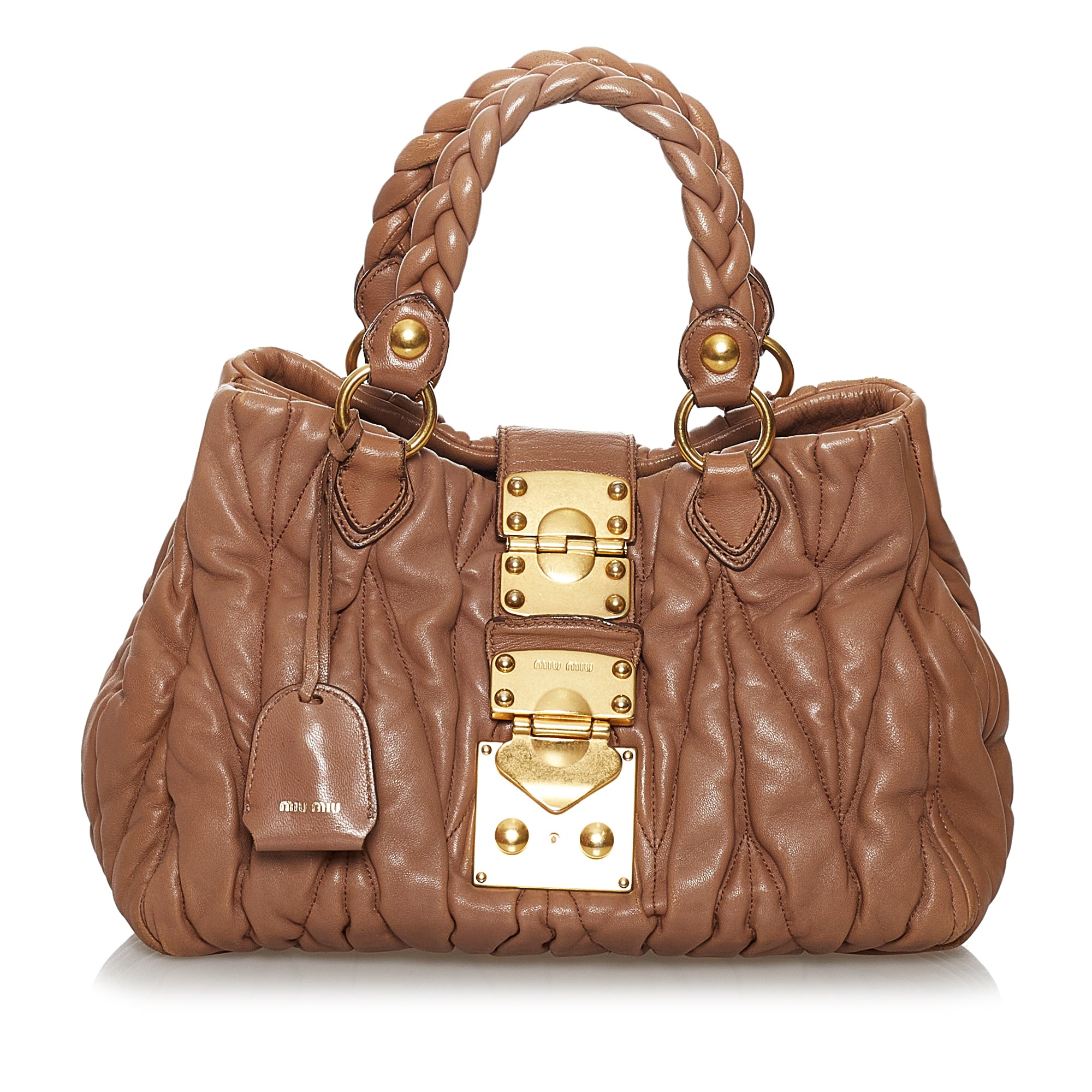 Miu Miu, Bags, Miu Miu Matelasse Coffer Leather Bag