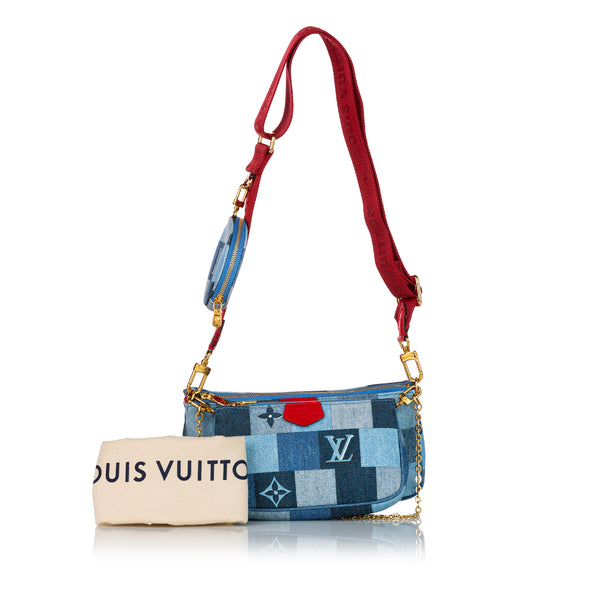 Louis Vuitton Monogram Denim Patchwork Pouchy Shoulder Bag Louis Vuitton