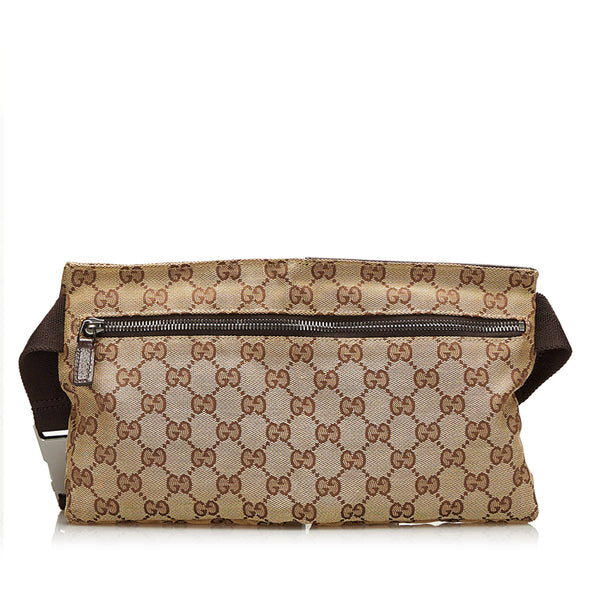Gucci Neutrals, Pattern Print GG Supreme Ophidia Double Zip Crossbody Bag